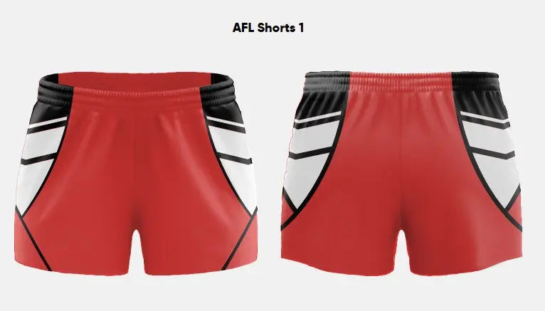 Custom Sublimated AFL Shorts AFLS01 Flash Uniforms